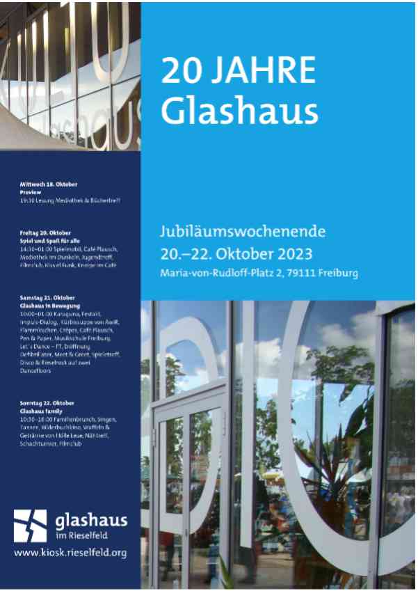Glashaus Jubiläum 2023