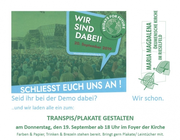 Klimastreik Kirchenaktion Rieselfeld