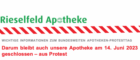 Rieselfeld Apotheke Protesttag