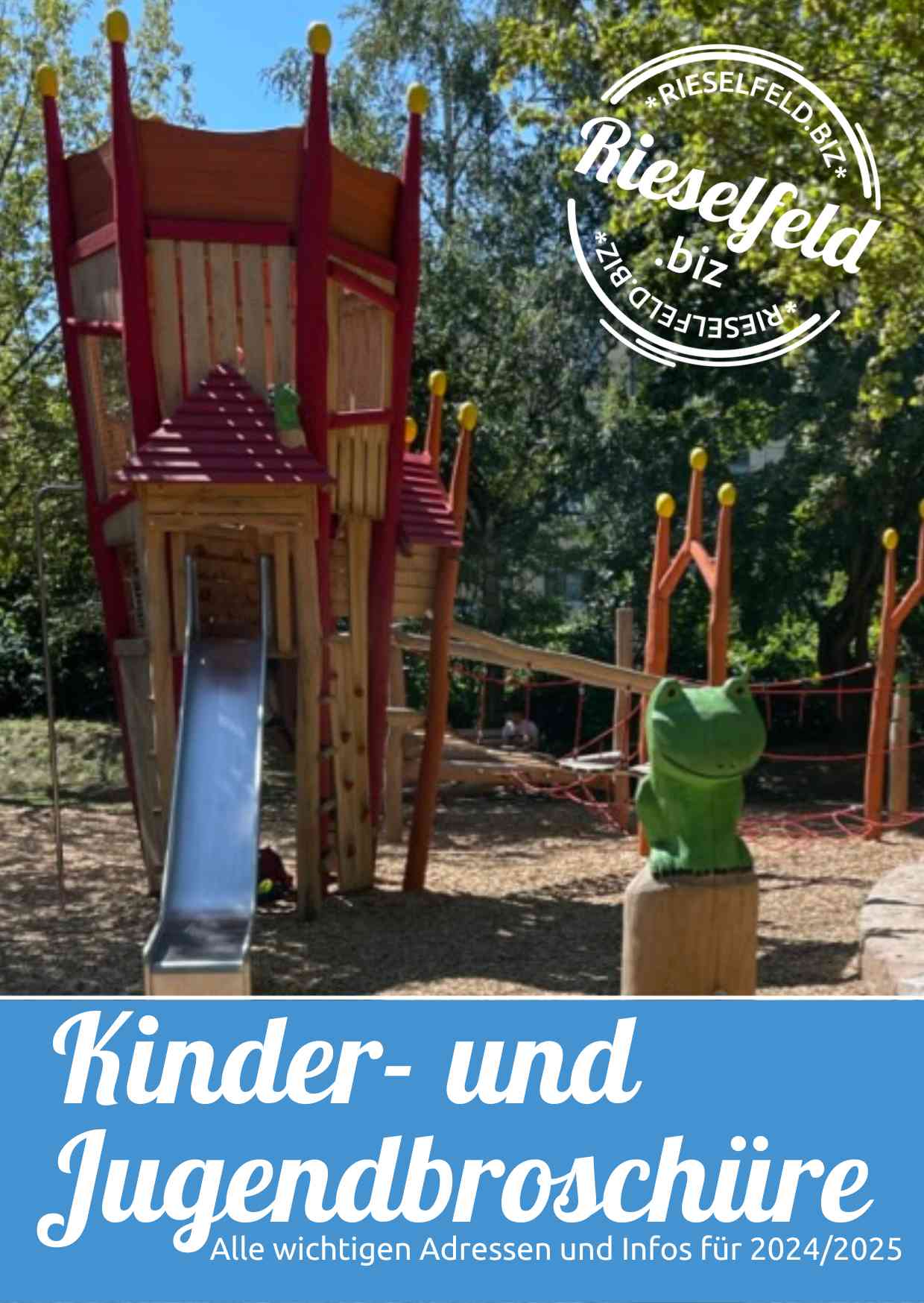 Kinder- und Jugendbroschüre Titelbild mit Spielplatz
